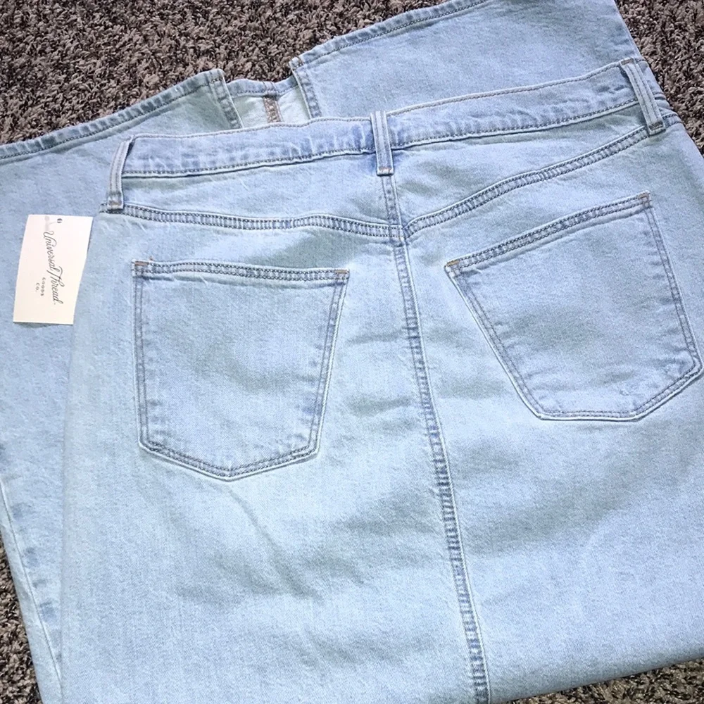 Universal Thread Denim Maxi Skirt High Front Slit Stretch  | NWT - Picture 5 of 5